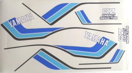 thumbnail interactive-video image 1 of Yamaha RD125 LC Mk1 Decal Kit - White Graphics For 80s Rebuild 1 of 6